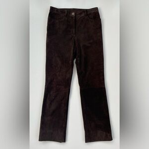 DKNY Women's Brown 100% LEATHER Pants Size 4